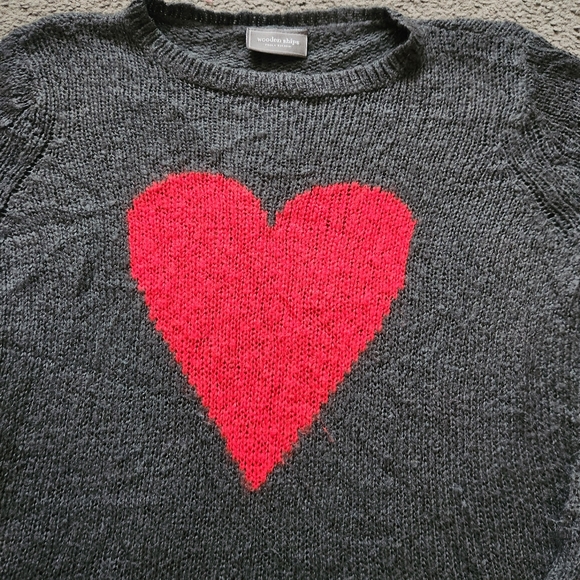 WOODEN SHIPS Women's Sweater Small / Medium Gray Mohair Wool Blend Novelty Cozy - Picture 2 of 8